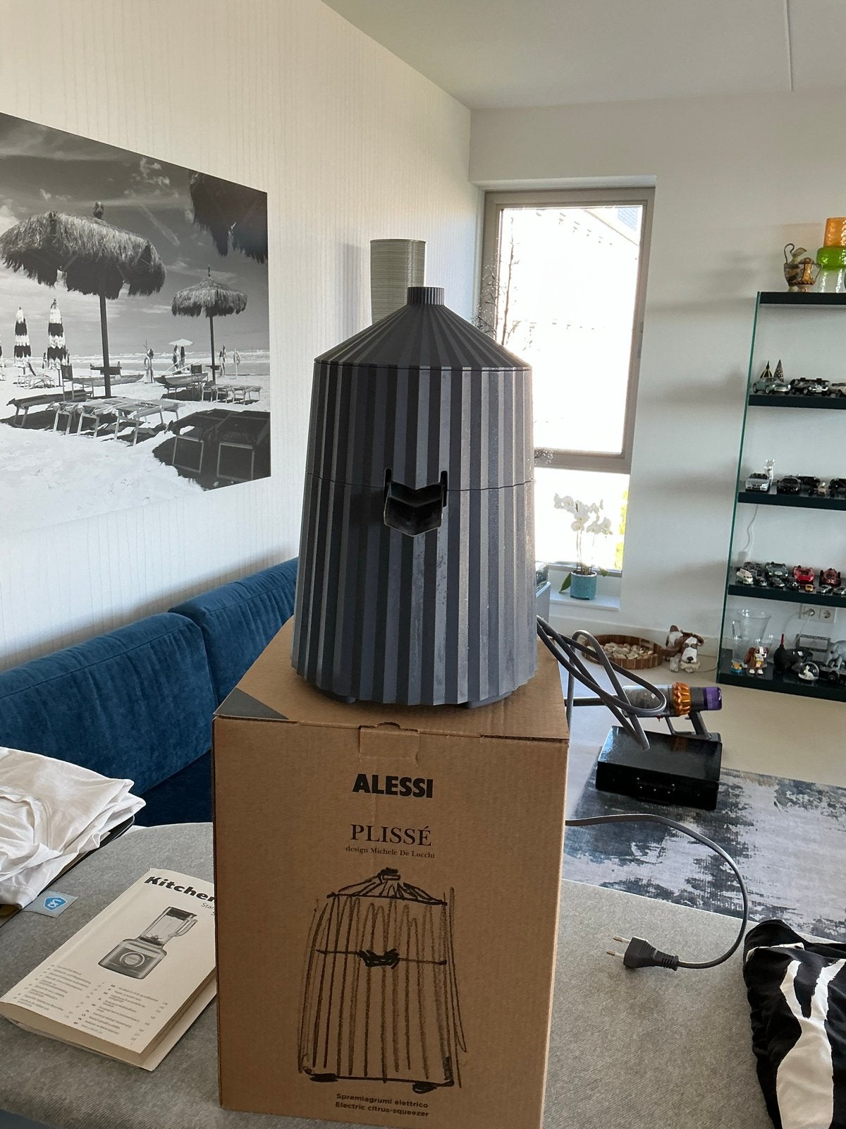 Alessi Plissé elektrische citruspers - Nieuw in doos, Overige typen, Nieuw, Ophalen of Verzenden, Alessi