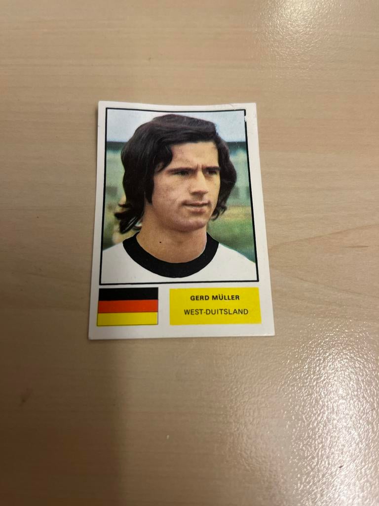 Vanderhout 1974 Gerd Muller Duitsland Voetbalplaatje, Verzamelen, Ophalen of Verzenden, Gebruikt, Buitenlandse clubs, Poster, Plaatje of Sticker