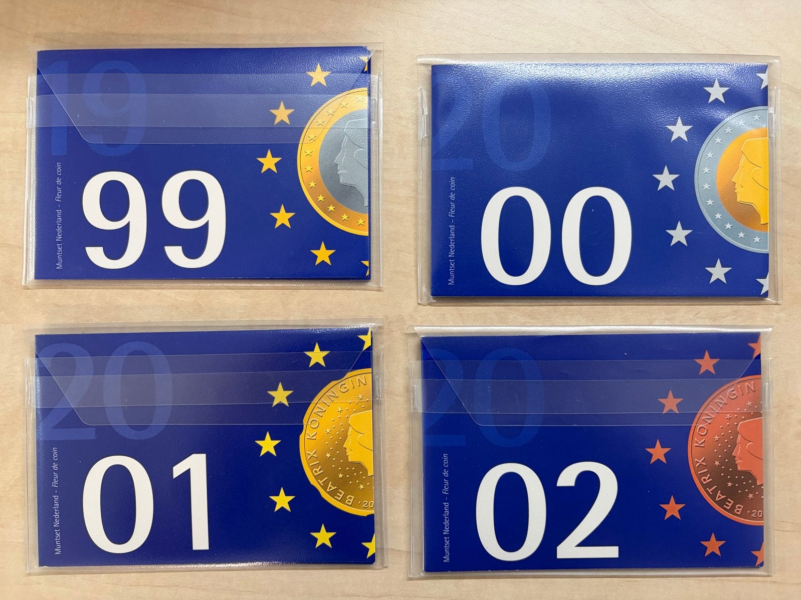 Muntsets Nederland - Fleur de Coin 1999, 2000, 2001, 2002, Postzegels en Munten, Ophalen of Verzenden, Koningin Beatrix, Euro's
