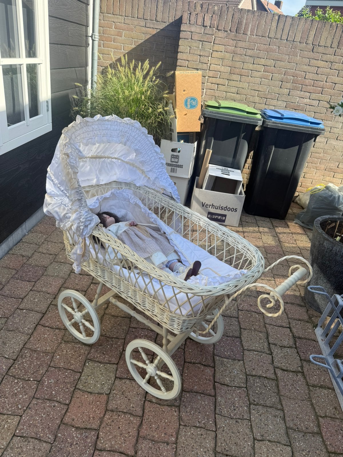 Rieten kinderwagen, Ophalen, Zo goed als nieuw, Overige merken