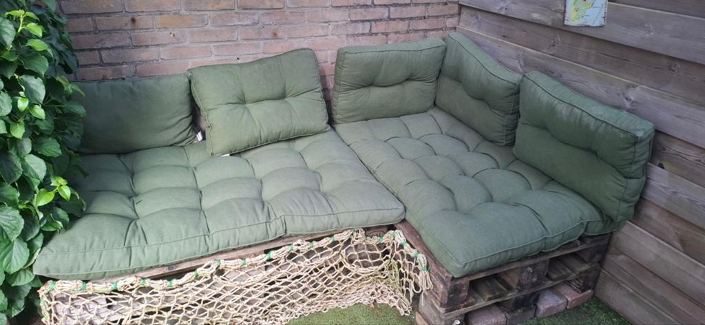 Loungekussens Florence donkergroen, Huis en Inrichting, Ophalen, Gebruikt, Groen, Rechthoekig