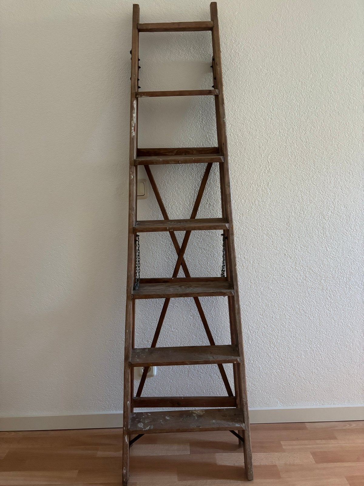 Oude houten trap - Decoratieve ladder, Ophalen, Gebruikt