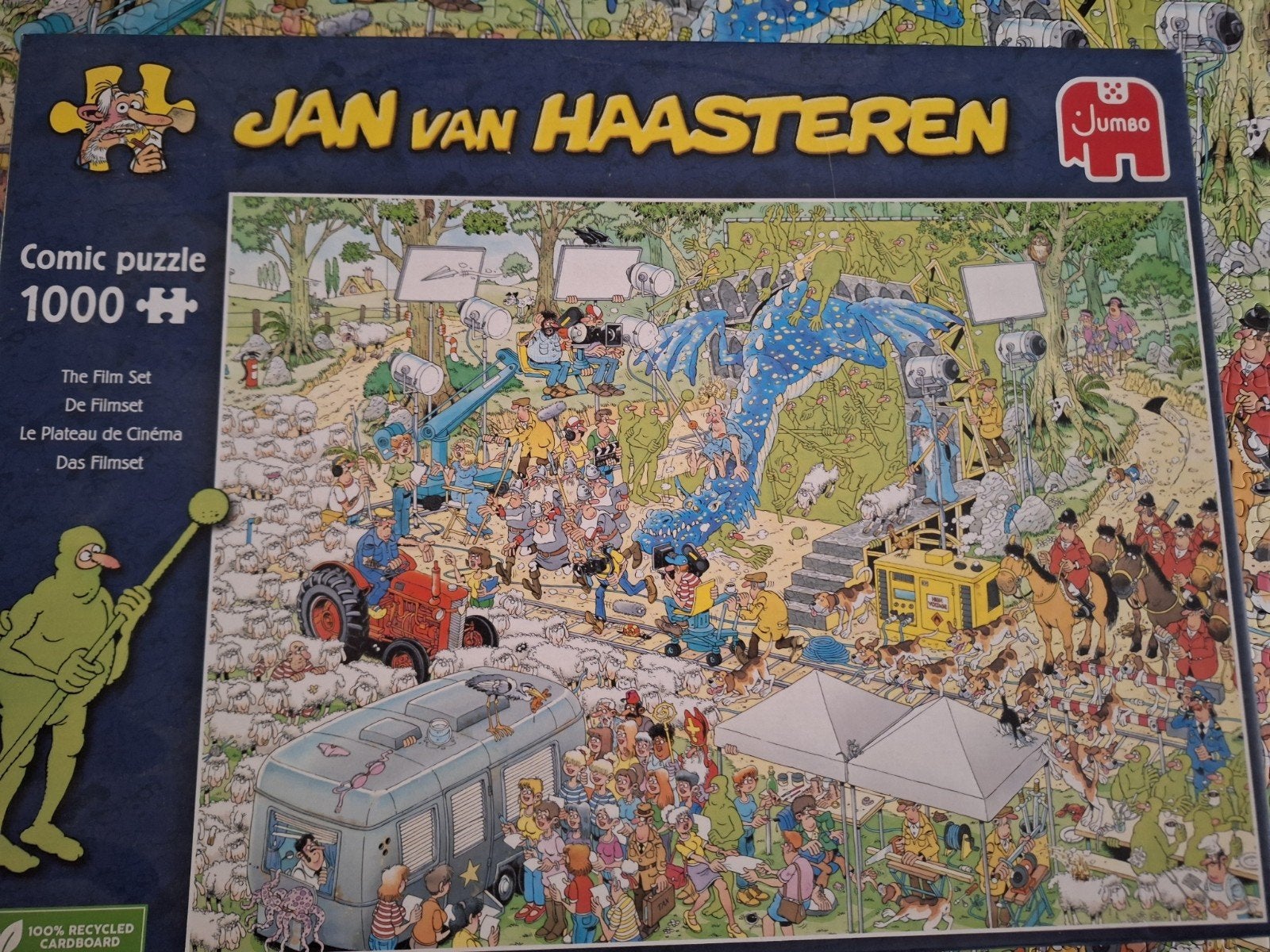 Jan van haasteren - de filmset, Hobby en Vrije tijd, Ophalen of Verzenden, 500 t/m 1500 stukjes, Zo goed als nieuw