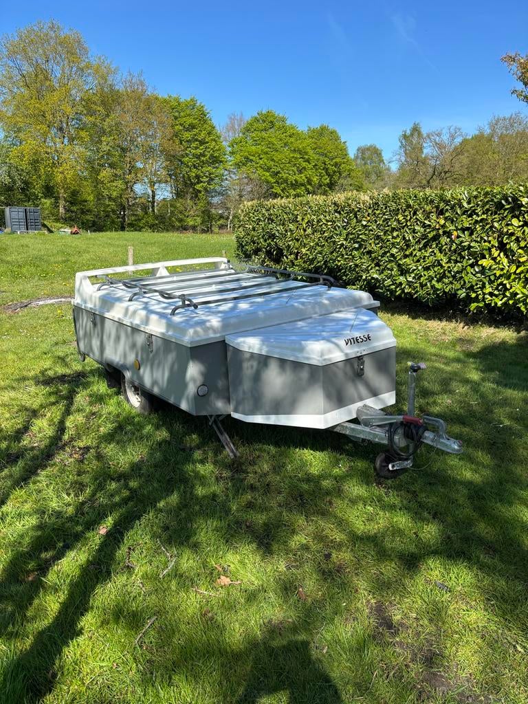 Compacte Vitesse vouwwagen, Caravans en Kamperen, Vouwwagens, Ophalen of Verzenden, Grijs, Tot en met 2, Overige merken