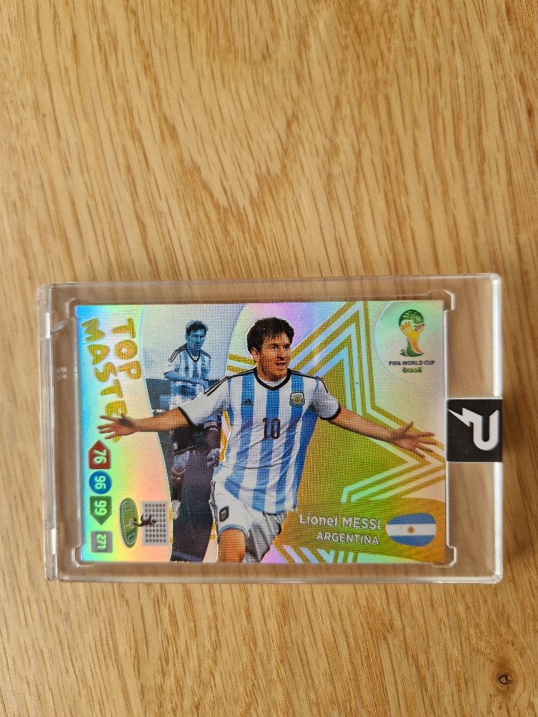 Adrenalyn Lionel Messi Argentina Master FIFA  Brazil 2014, Ophalen of Verzenden, Zo goed als nieuw, Buitenlandse clubs, Spelerskaart
