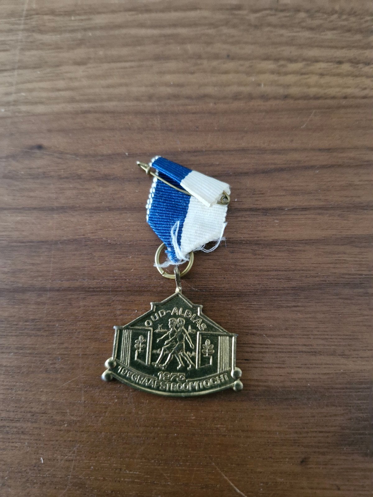 175 Oud-Alblas 1973 1e Graaf Stroomtocht Medaille, Ophalen of Verzenden