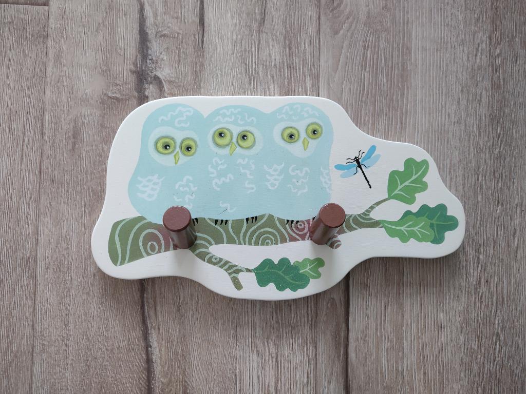 Vrolijke kinderkapstok met uilen van IKEA. Vandring uiltjes., Kinderen en Baby's, Ophalen of Verzenden, Kapstokje, Onb, IKEA