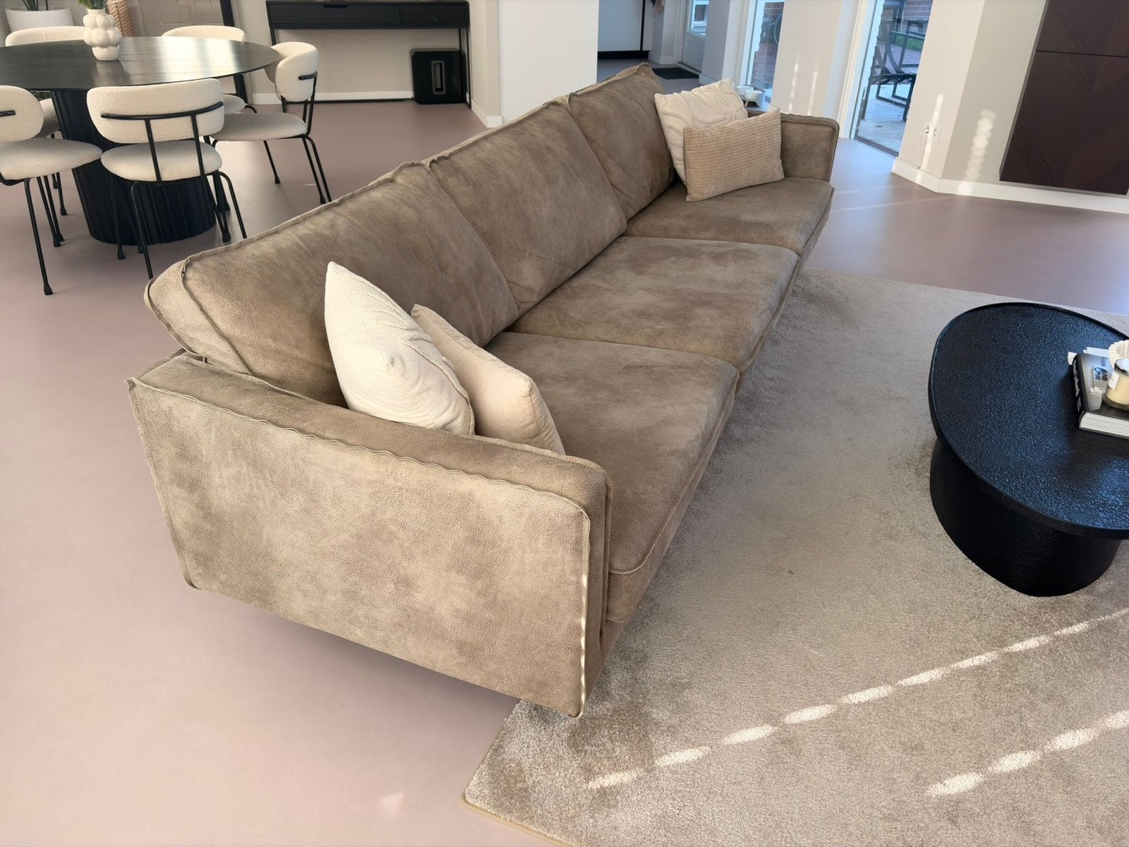 Vierpersoonsbank BePureHome Rodeo, Ophalen, 250 tot 300 cm, Gebruikt, 75 tot 100 cm