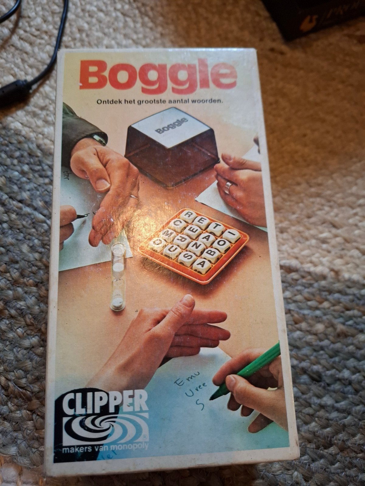 Boggle bordspel van Clipper - Ontdek de meeste woorden!, Een of twee spelers, Ophalen of Verzenden, Gebruikt, Clipper