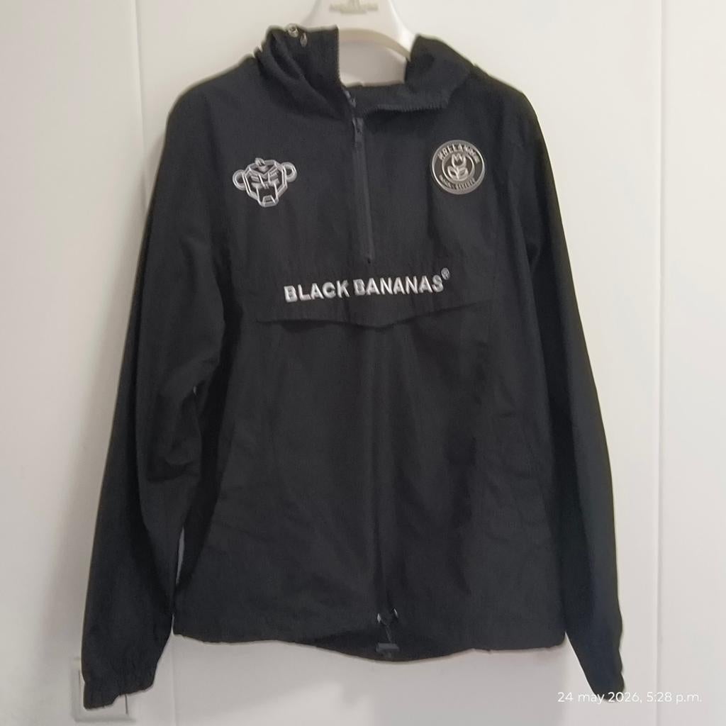 Black Bananas Anorak Jas Zwart Maat S, Zwart, Ophalen of Verzenden, Zo goed als nieuw, Black Bananas