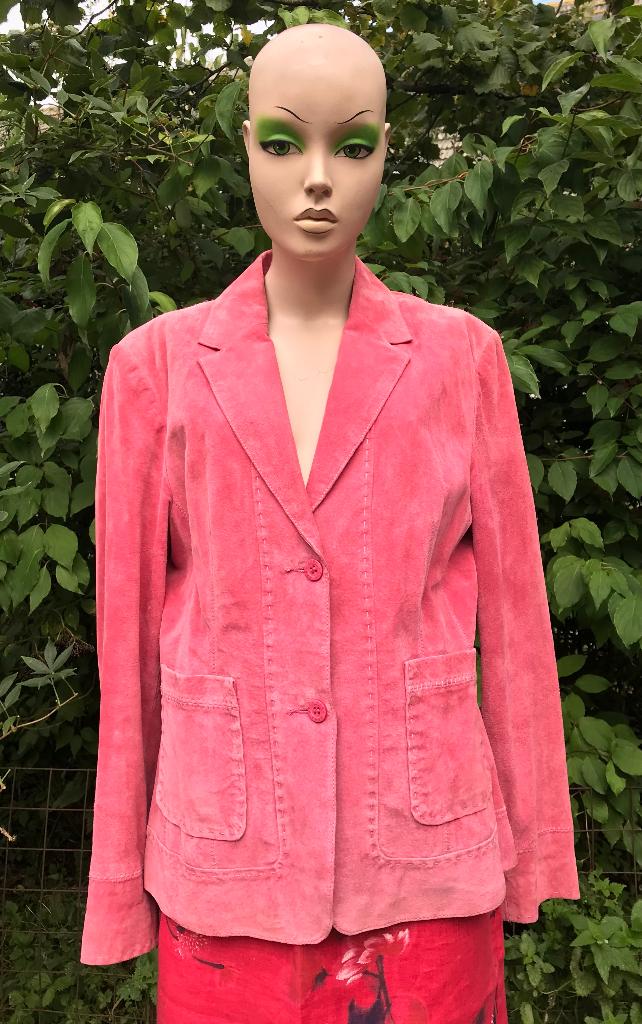Jasje - Suède leer - Colbert Roze - Arma womens wear - 40, Maat 38/40 (M), Ophalen of Verzenden, Zo goed als nieuw, Jasje