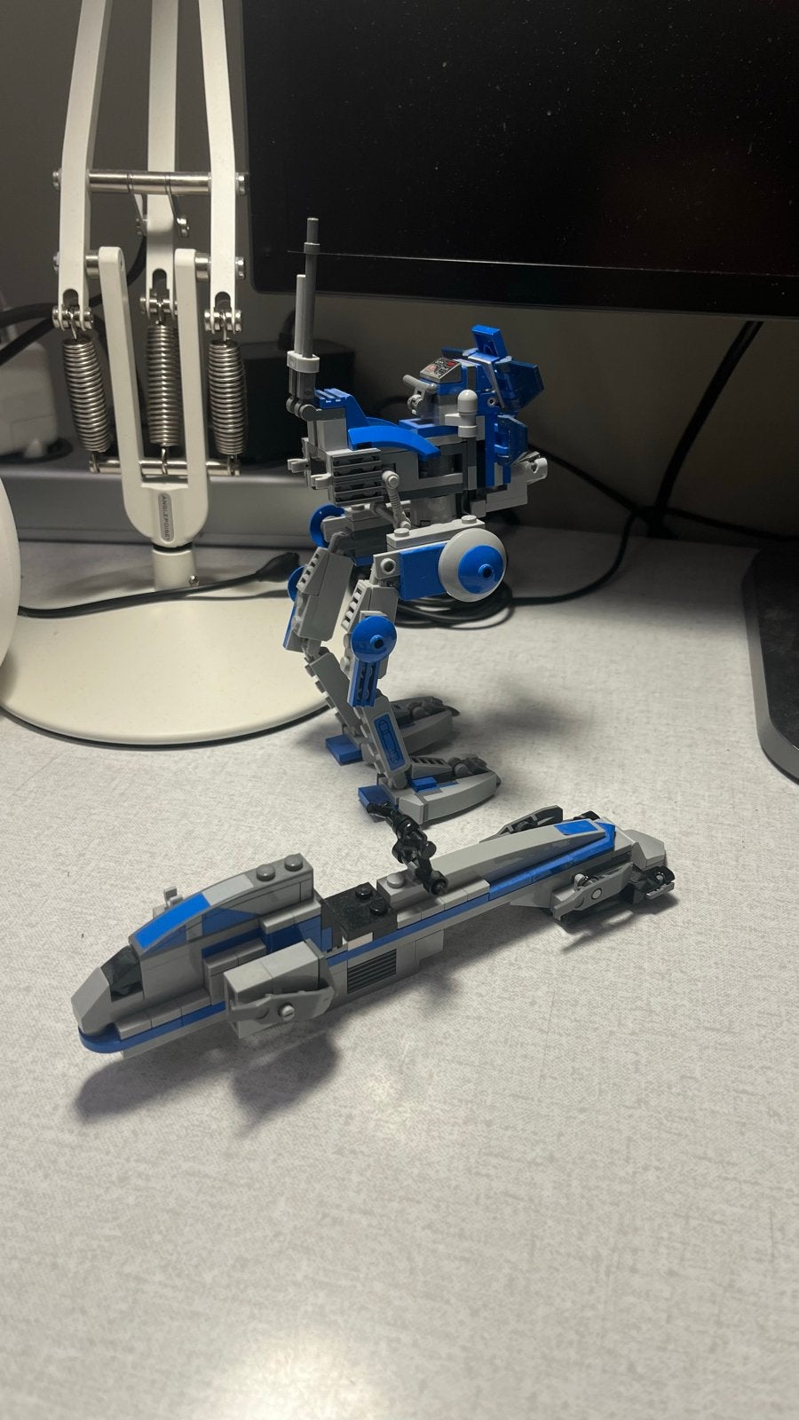 LEGO Star Wars 501st Legion AT-RT Walker & Speeder, Gebruikt, Star Wars, Lego, Ophalen of Verzenden