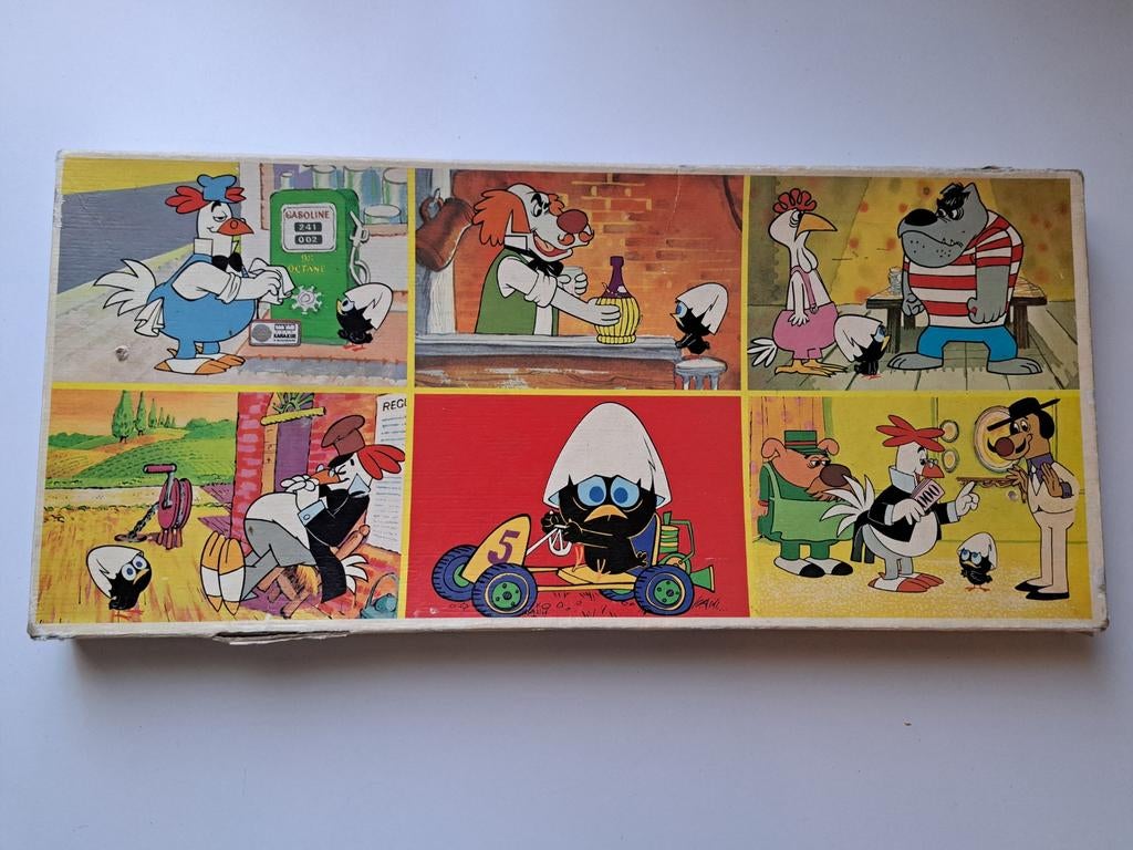 Vintage puzzel Calimero Jig Saw 1972 84 stuks, Ophalen of Verzenden, Meer dan 50 stukjes, Gebruikt