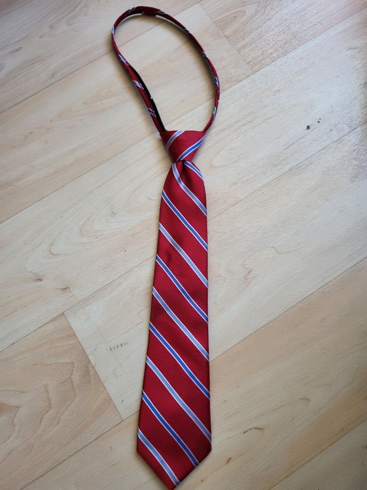 Nautica stropdas kind met rits 100% zijde silk rood, Ophalen of Verzenden, Zo goed als nieuw, Overige maten