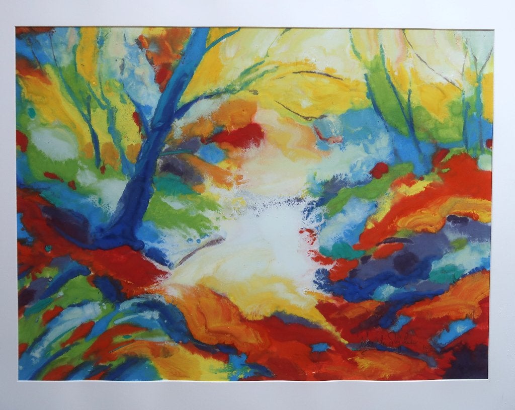 Schilderij Peter de Rijcke gouache papier ''St jansberg"", Landschap, Papier/karton, Ophalen of Verzenden, Gesigneerd
