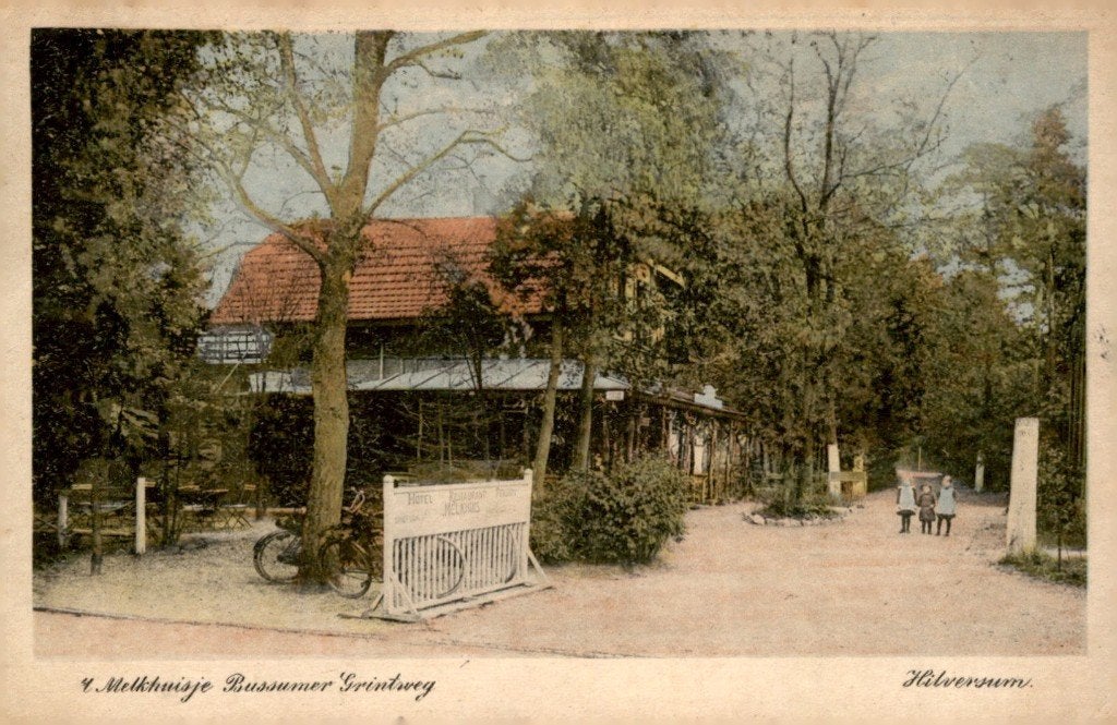 Hilversum Bussummer Grintweg 't Melkhuisje # 519, Verzamelen, Verzenden, Voor 1920, Gelopen, Noord-Holland