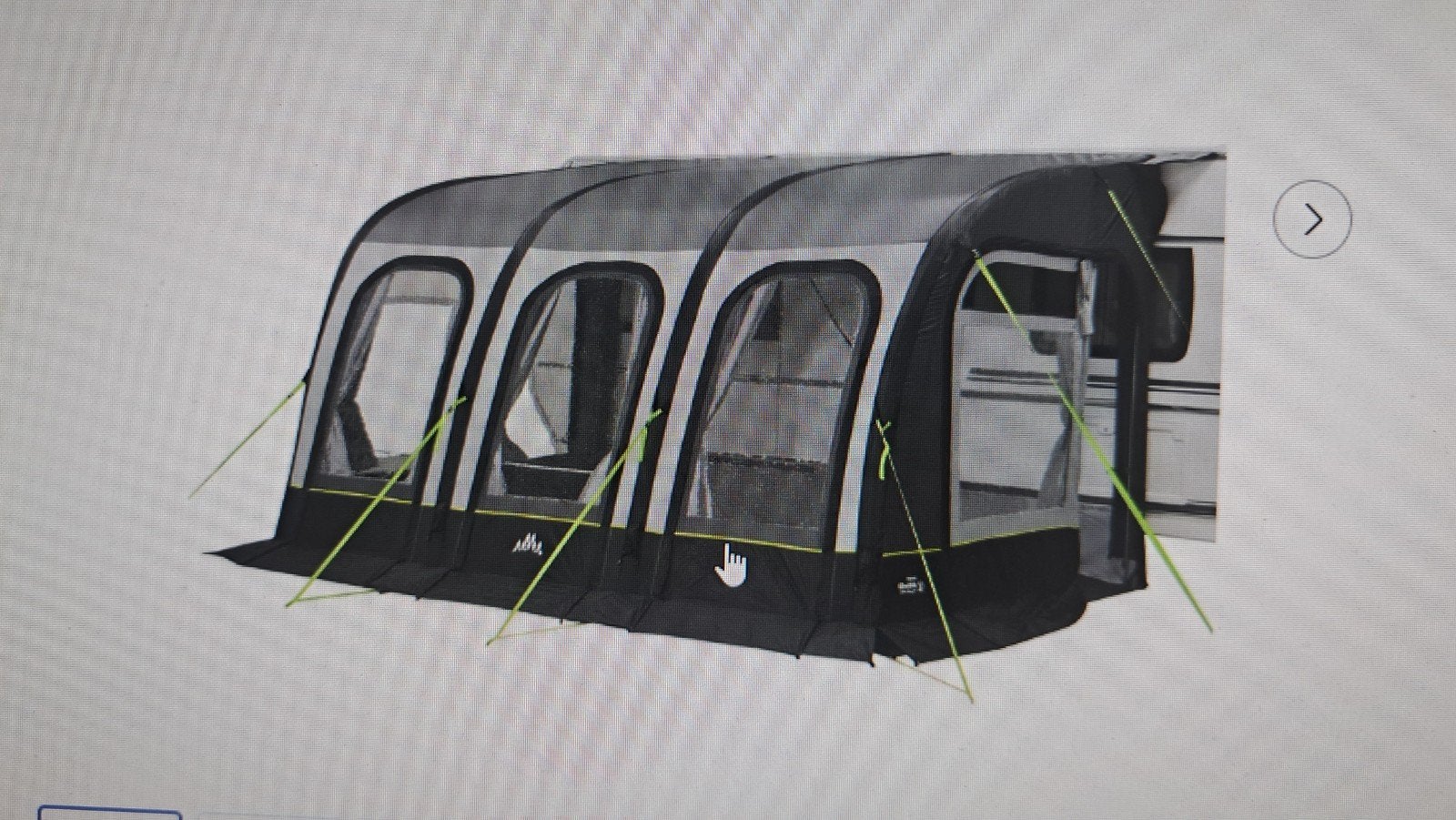 Opblaasbare voortent caravan, Caravans en Kamperen, Tenten, Ophalen, Zo goed als nieuw, Tot en met 2