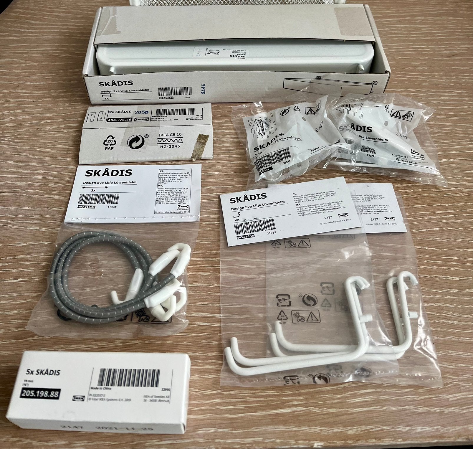 IKEA SKÅDIS accessoires voor pegboard – wit – nieuw, Ophalen of Verzenden, Nieuw