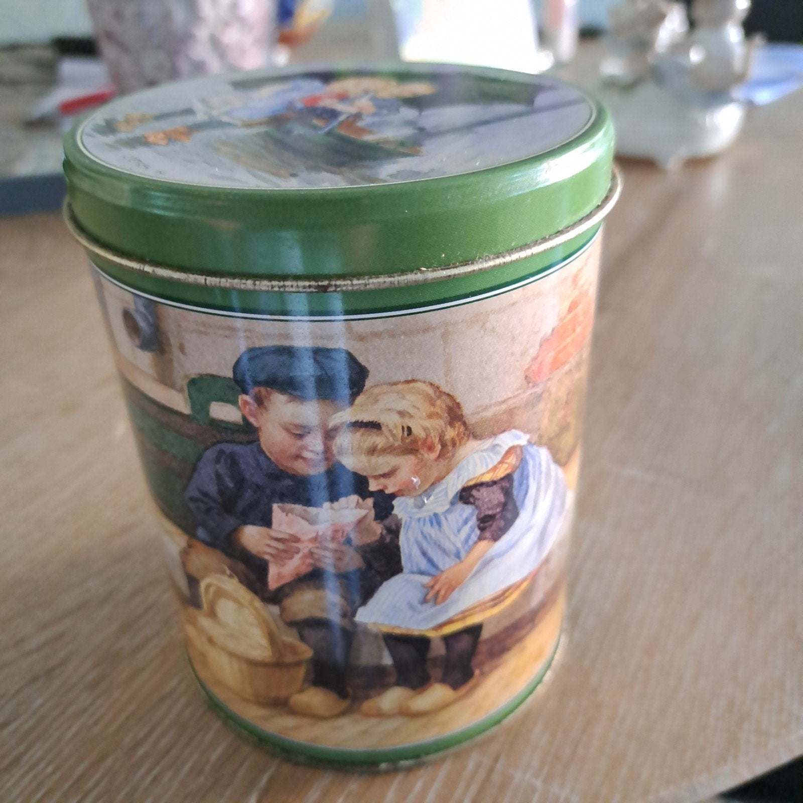 Vintage koekblik. met Ot en Sien., Verzamelen, Blikken, Ophalen of Verzenden, Gebruikt, Koek(jes), Bolletje