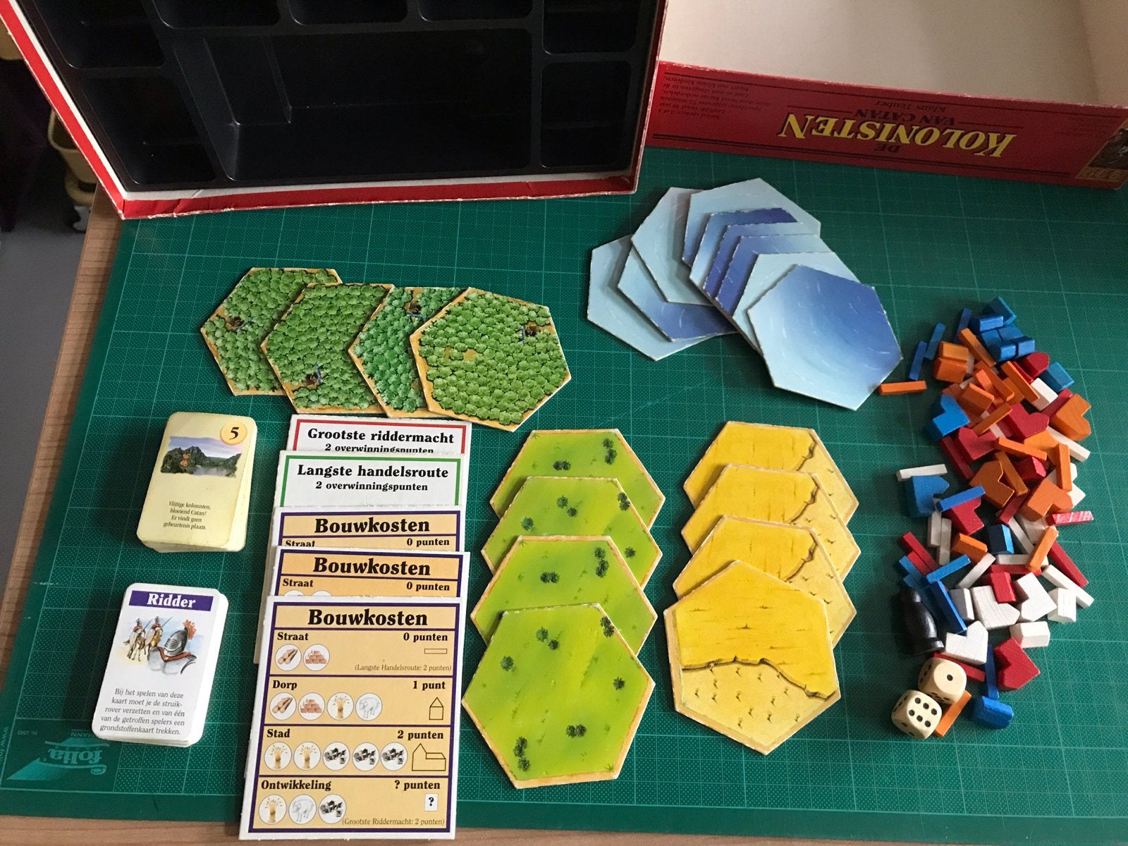 Onderdelen Kolonisten van Catan - hout. (Ee), Drie of vier spelers, Ophalen of Verzenden, Gebruikt