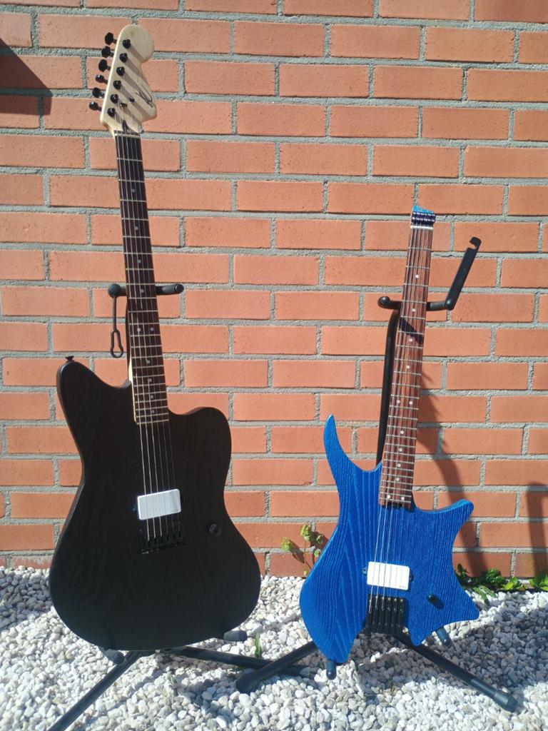 Apollo customs Belgium handbuilt jazzmaster en headless, Muziek en Instrumenten, Ophalen of Verzenden, Solid body, Overige merken
