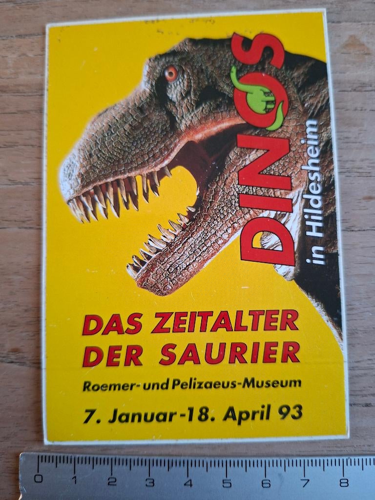 Sticker dino hildesheim, Ophalen of Verzenden, Zo goed als nieuw, Bedrijf of Vereniging