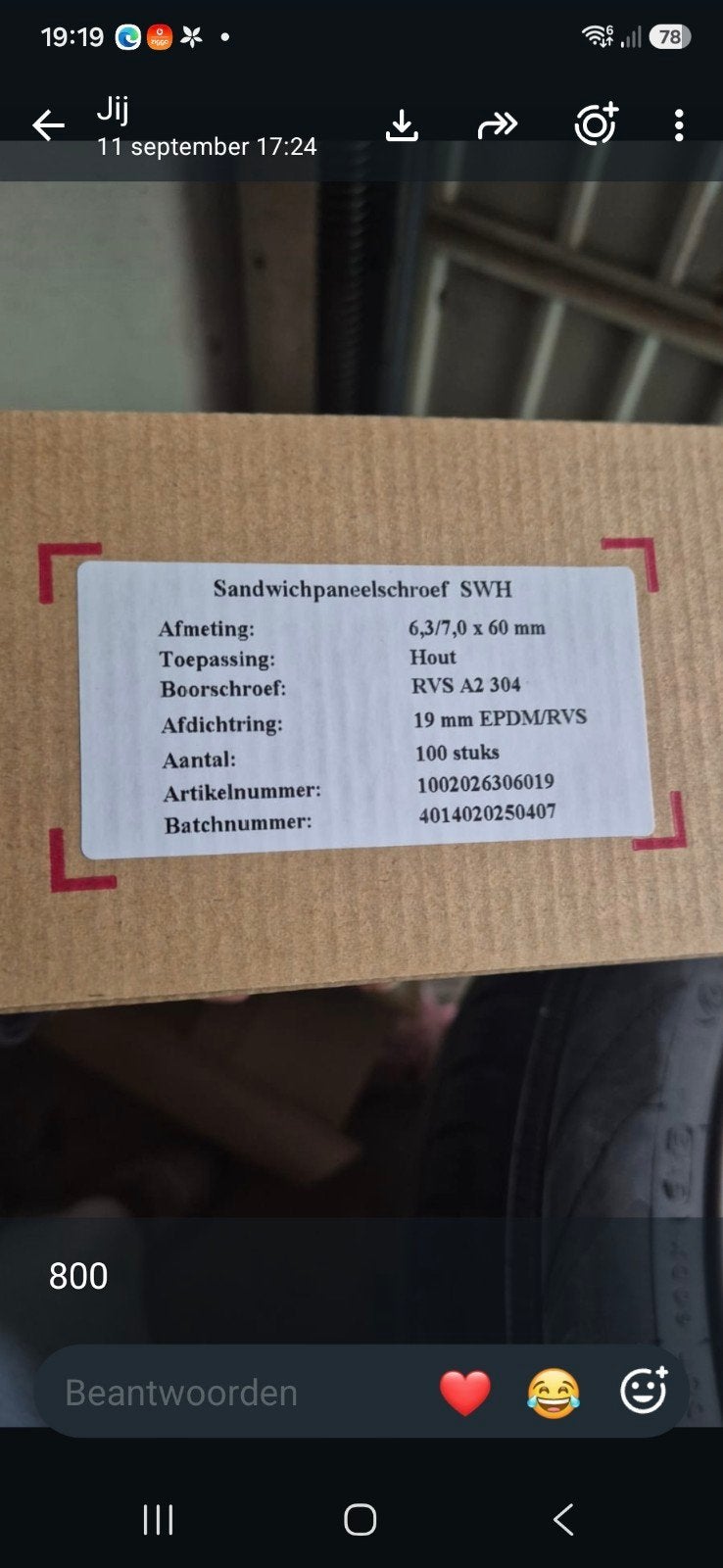 Ejot zelfborende schroeven hout, Ophalen, 50 tot 100 mm, Schroeven, Nieuw
