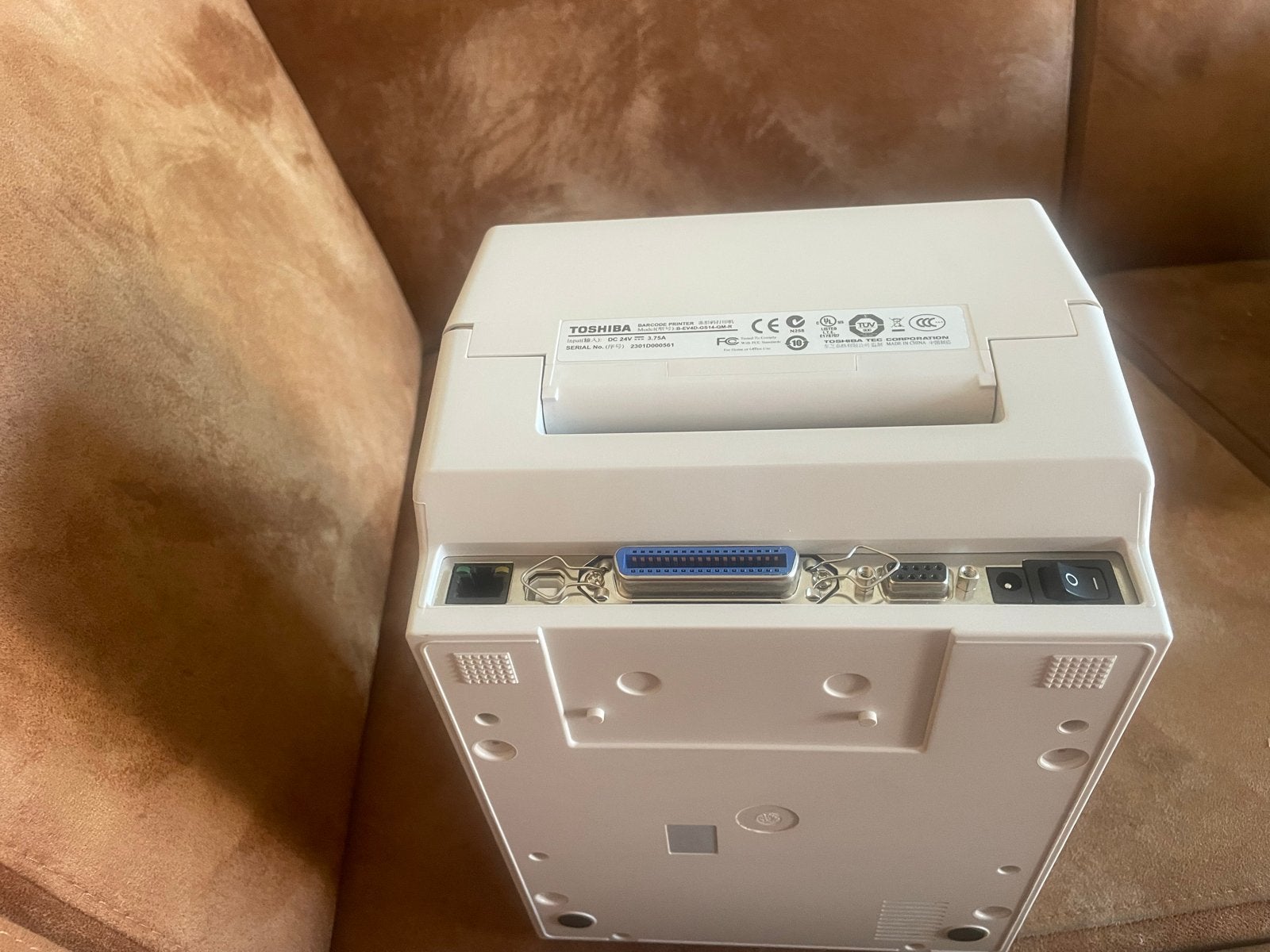 Toshiba B-EV4D-GS14-QM-R Thermische Labelprinter, Zwart-en-wit printen, Gebruikt, Printer, Ophalen of Verzenden