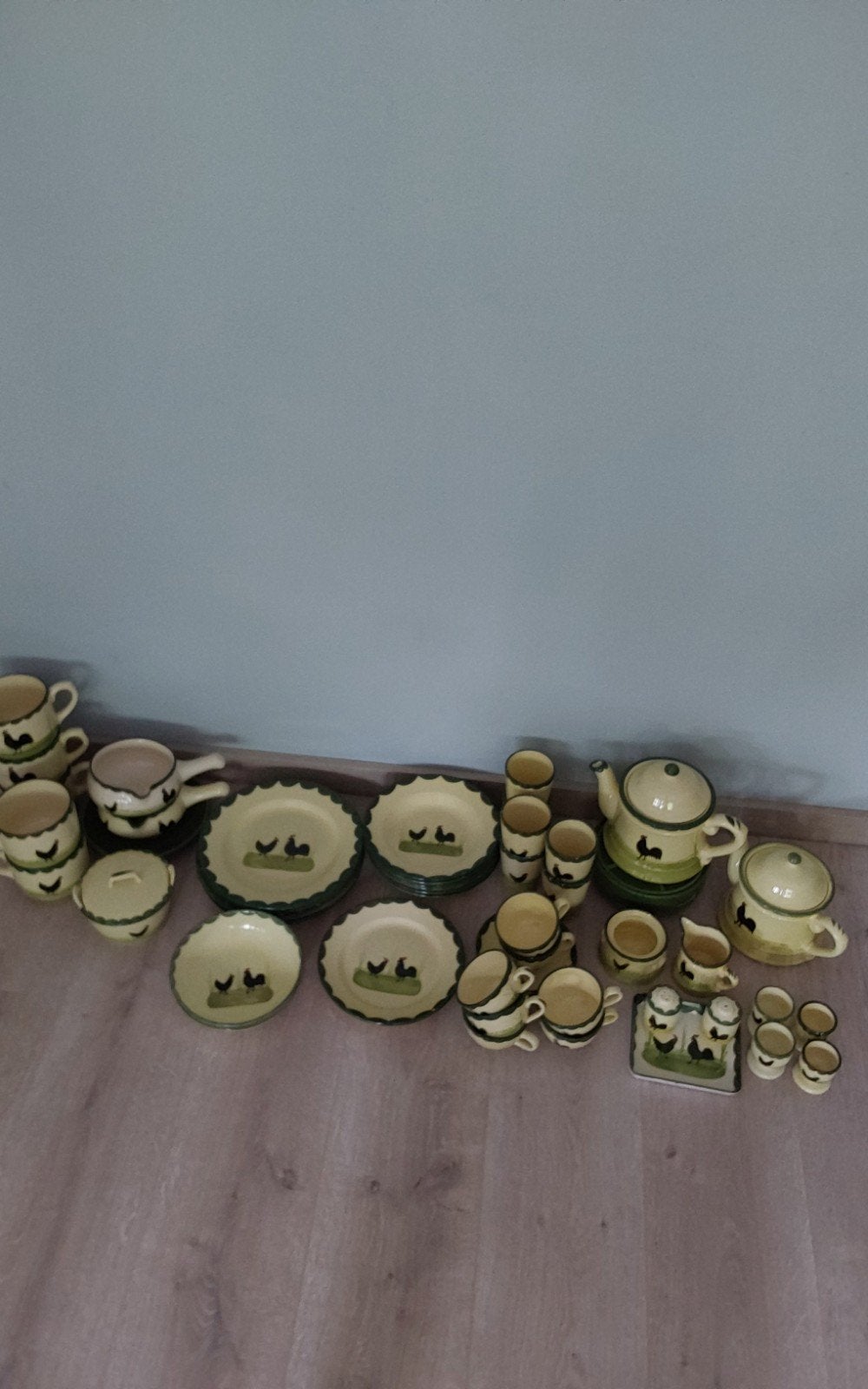 Zeller kip haan servies- Landelijk/Vintage ook los te koop., Ophalen, Porselein, Overige stijlen