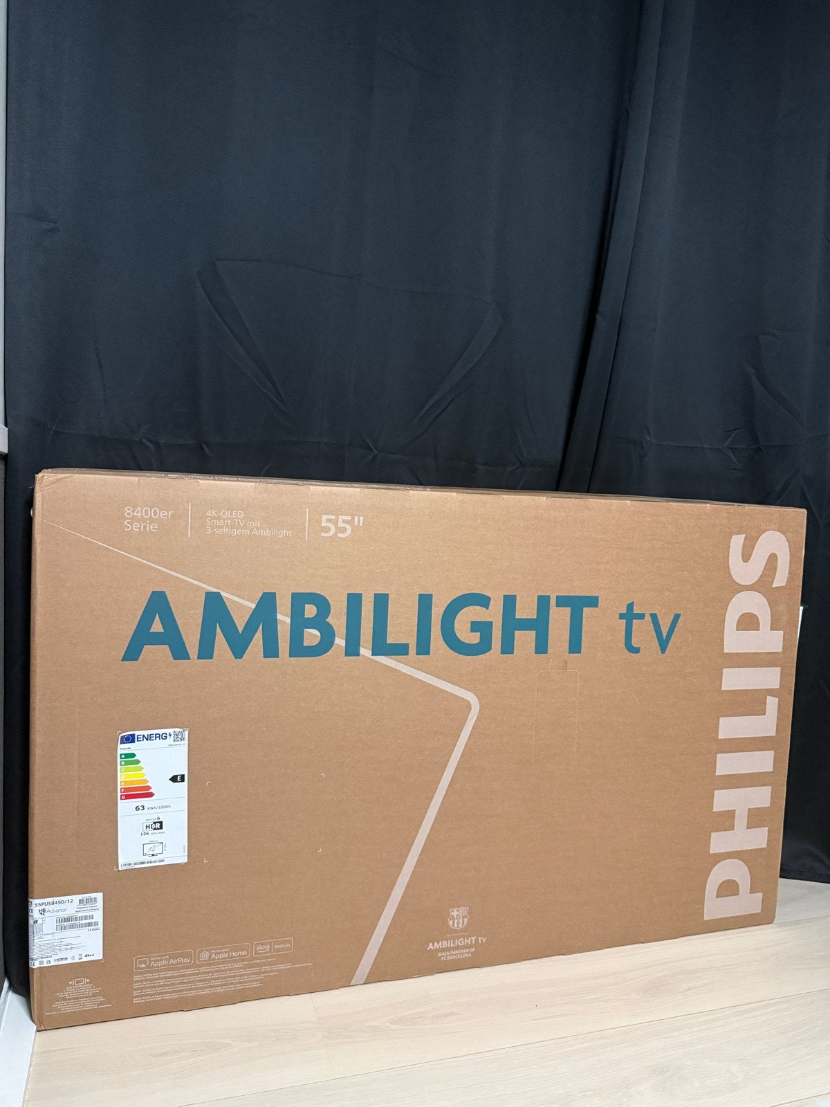Philips Ambilight 55 inch 4K QLED Smart TV, Ophalen, Philips, QLED, 50 Hz