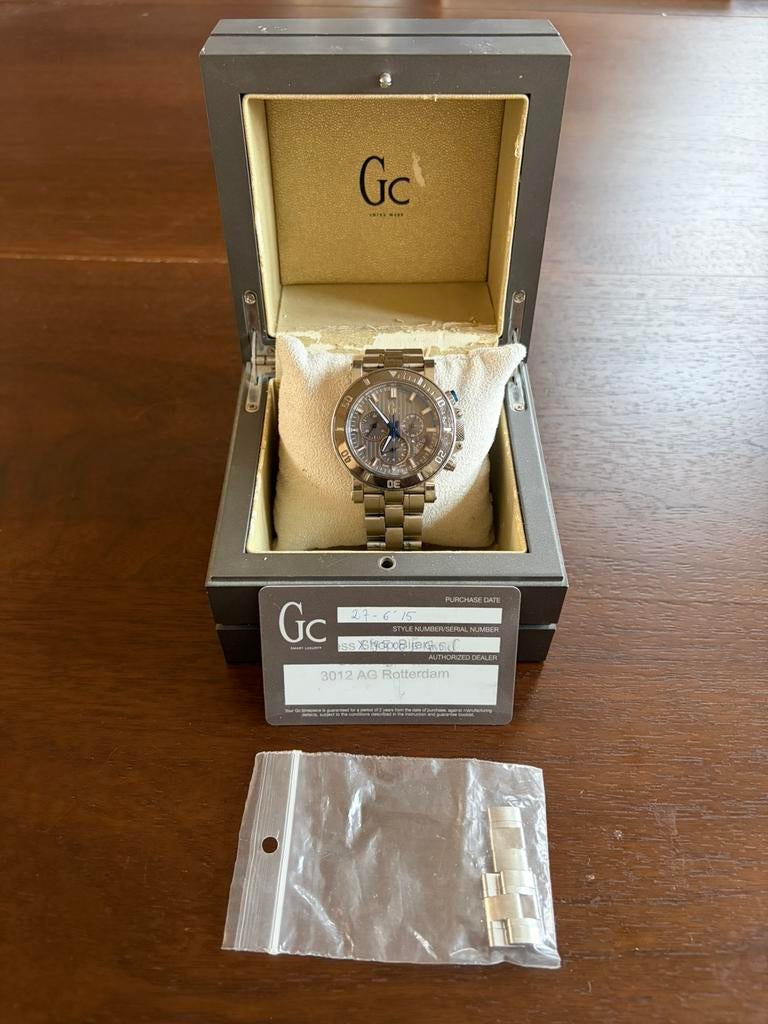 GC heren horloge chrono– compleet doos & papieren, Sieraden, Tassen en Uiterlijk, Horloges | Dames, Ophalen of Verzenden, Zo goed als nieuw