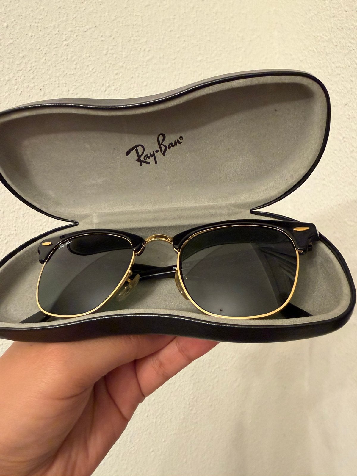 Ray-Ban zonnebril zwart/goud incl. originele koker, Sieraden, Tassen en Uiterlijk, Zonnebrillen en Brillen | Heren, Ophalen of Verzenden