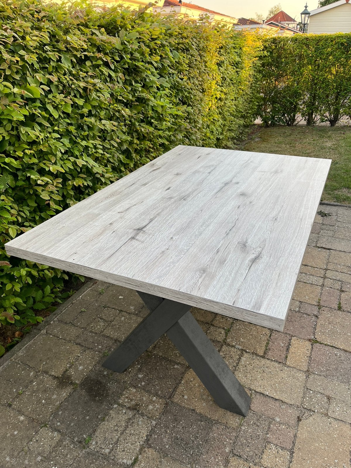 Eettafel 150x90 cm, Ophalen, 100 tot 150 cm, 50 tot 100 cm, Zo goed als nieuw