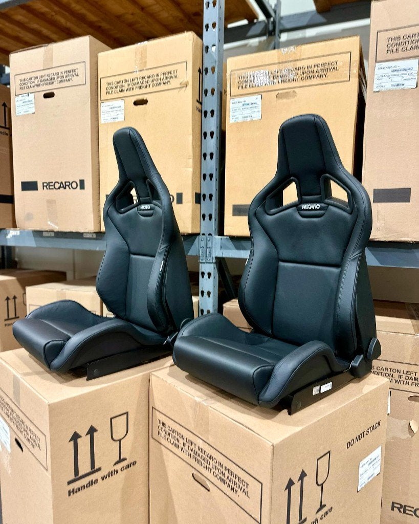 Recaro Sportster CS Black leder kuipstoel sportstoel, Auto diversen, Ophalen of Verzenden