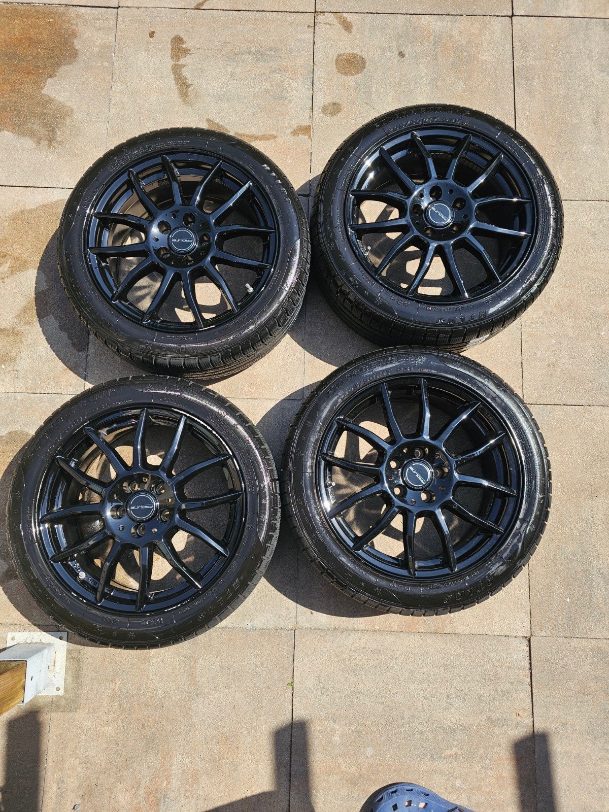 Winterbanden op aluminium velgen 205/50 R17 - 5x108, Ophalen, 17 inch, 205 mm, Winterbanden