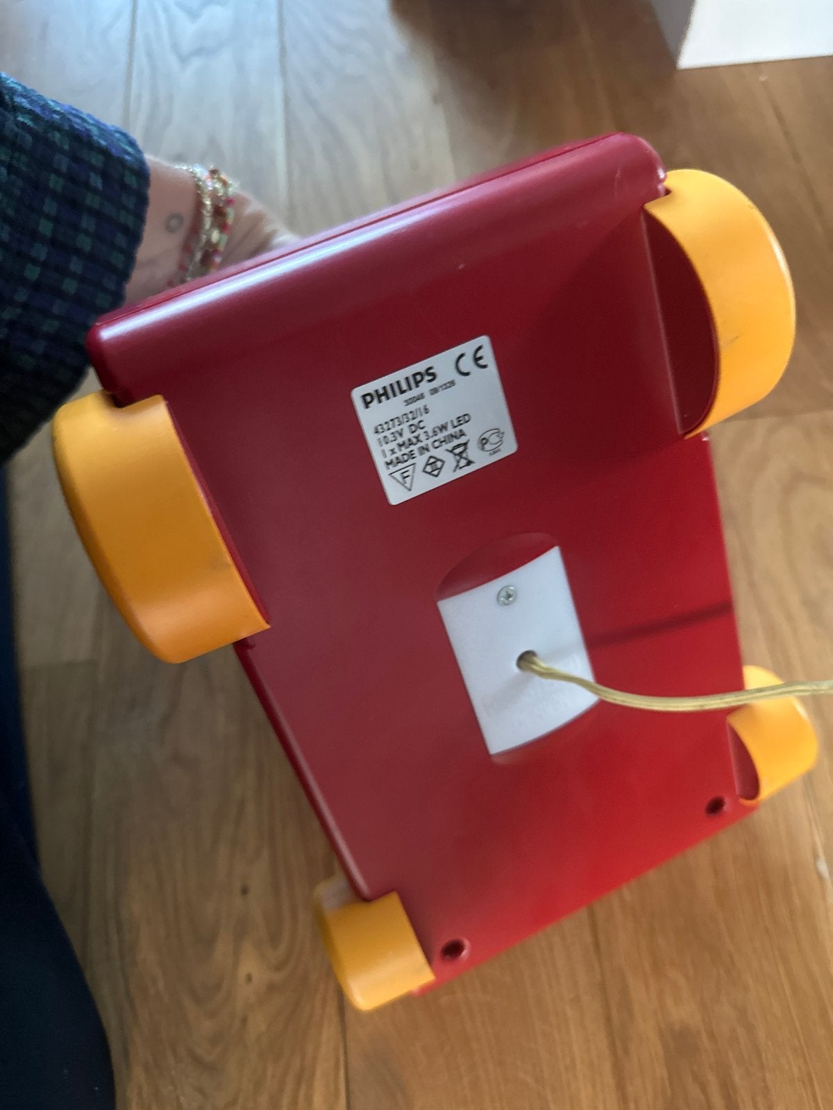 Philips kinderlamp auto rood - Nachtlampje, Gebruikt, Rood, Ophalen of Verzenden, Lamp