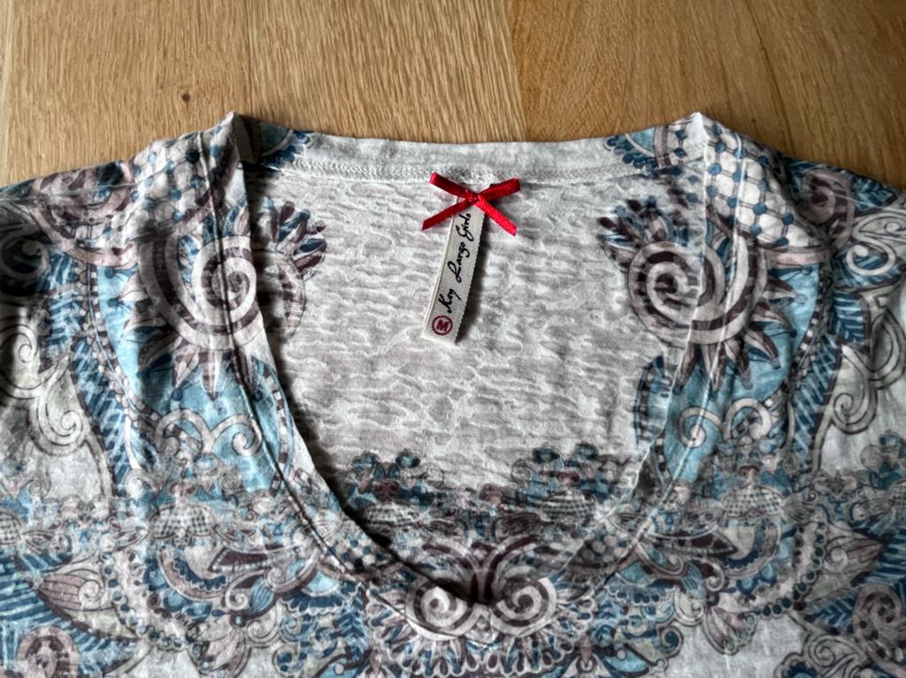 Key Largo Top met print - Maat M, Kleding | Dames, Maat 38/40 (M), Beige, Ophalen of Verzenden, Korte mouw