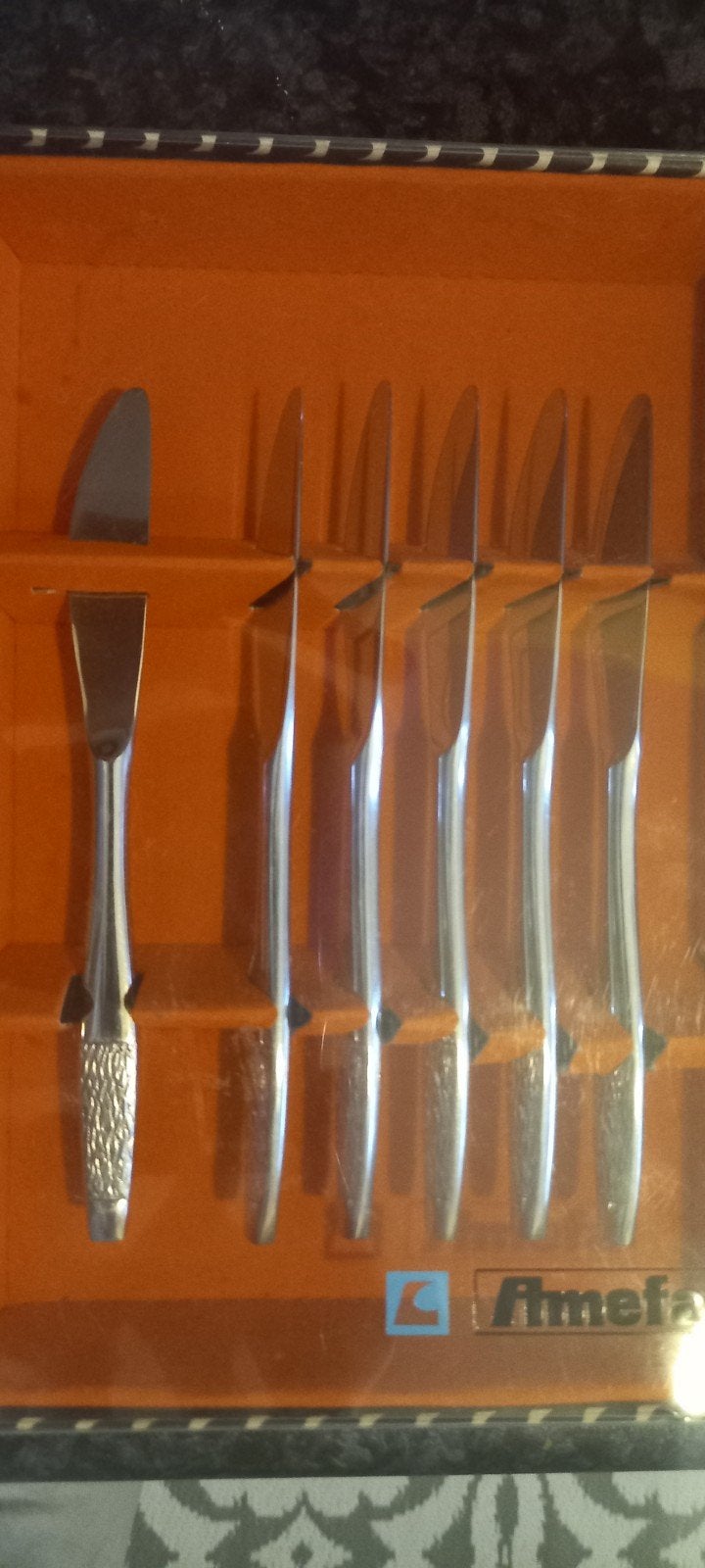 Vintage Amefa messen set 16cm - Nieuw in doos, Ophalen of Verzenden