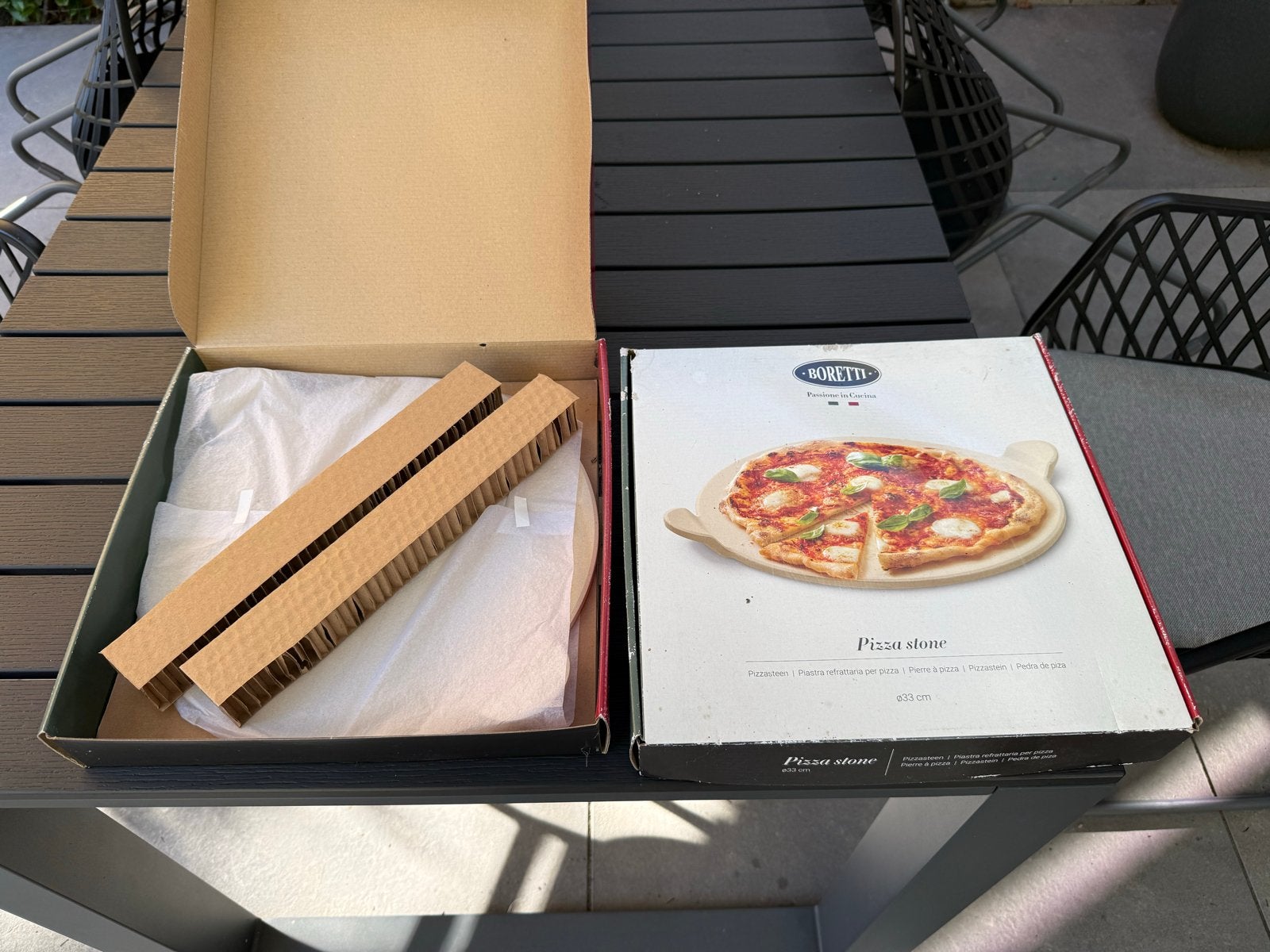 2x Boretti Pizza Steen 33cm - Nieuw in Doos, Beige, Overige typen, Nieuw, Ophalen of Verzenden
