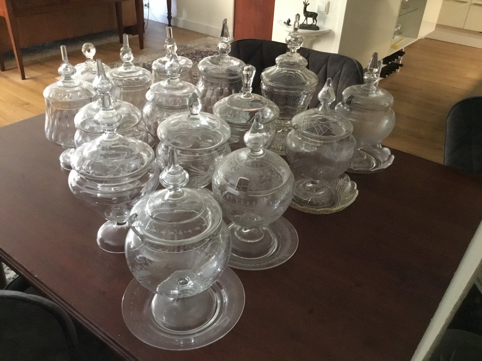 Collectie 15 Kristallen Bowl-coupes of Rozijnen potten, Ophalen