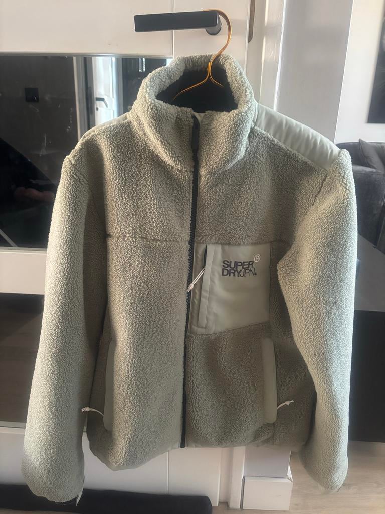 Superdry teddy vest mintgroen maat S, Ophalen, Zo goed als nieuw, Groen