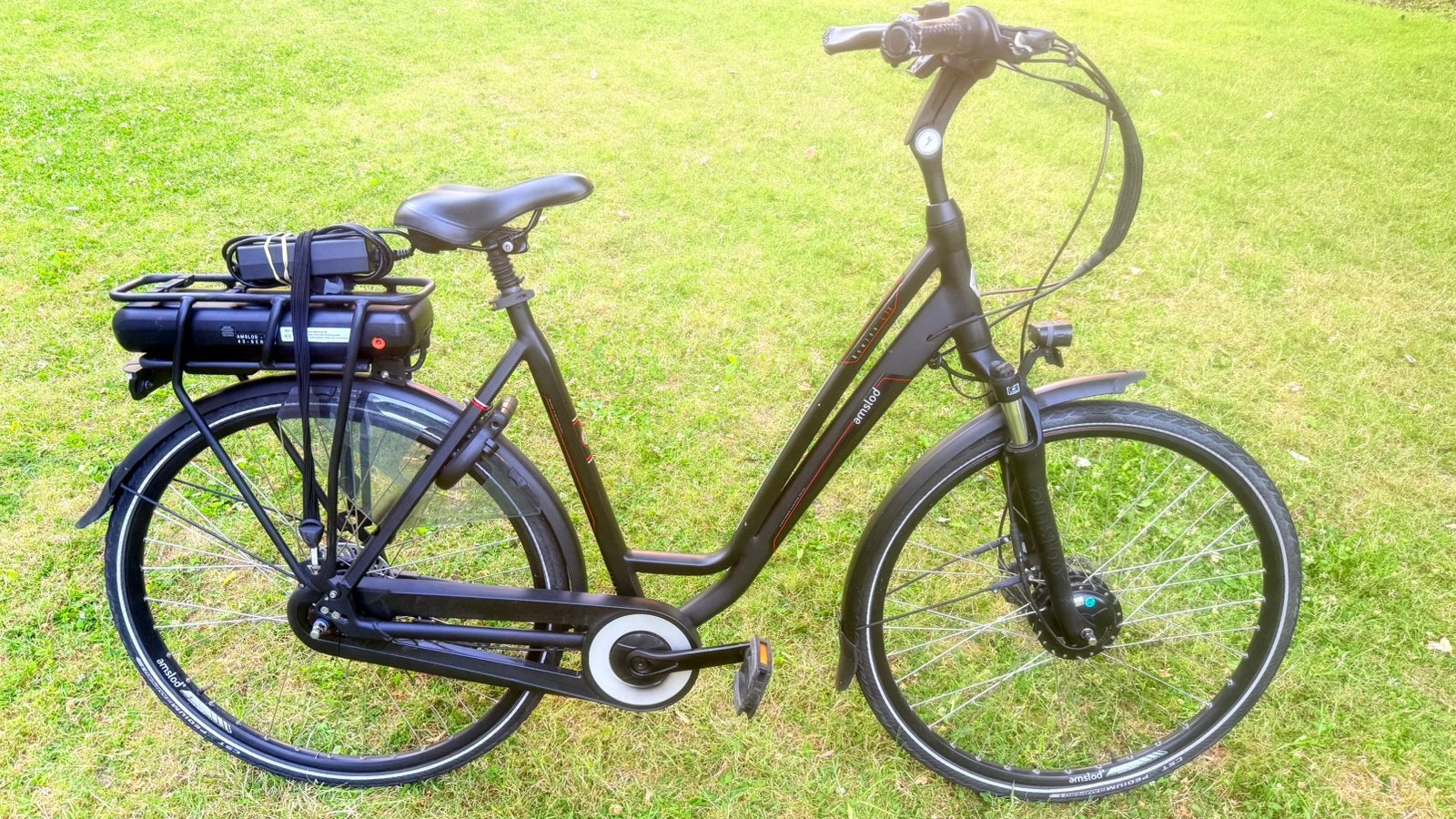 Nette goede Elektrische fiets Amslod Newton LTX 58cm 7 speed, Gebruikt, 50 km per accu of meer, 55 tot 59 cm, Ophalen