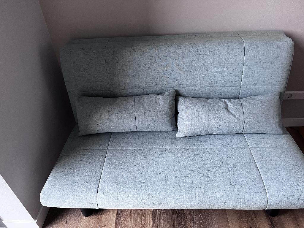 Bedbank, Ophalen, Blauw, Tweepersoons, 140 cm