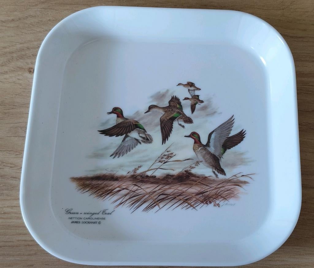 MEBEL ITALY MELAMINE DIENBLAADJE MET EENDEN*ONDERZETTER EEND, Verzenden, Zo goed als nieuw, Vierkant, Kunststof