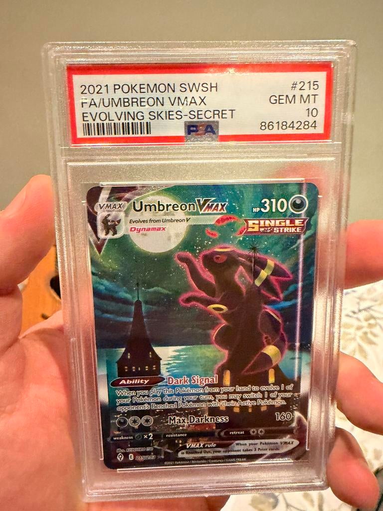 Umbreon VMAX 215 PSA 10, Ophalen, Zo goed als nieuw