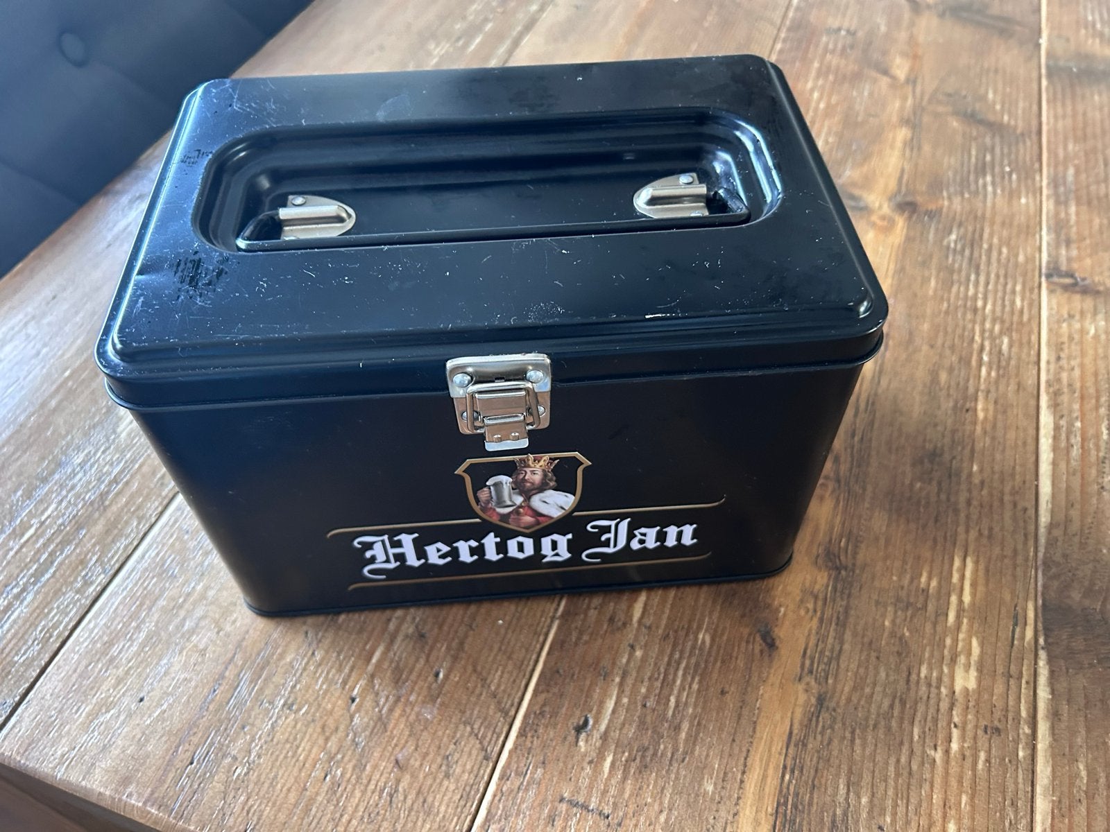 Hertog Jan six-pack koelblik, Ophalen, Gebruikt, Gebruiksvoorwerp