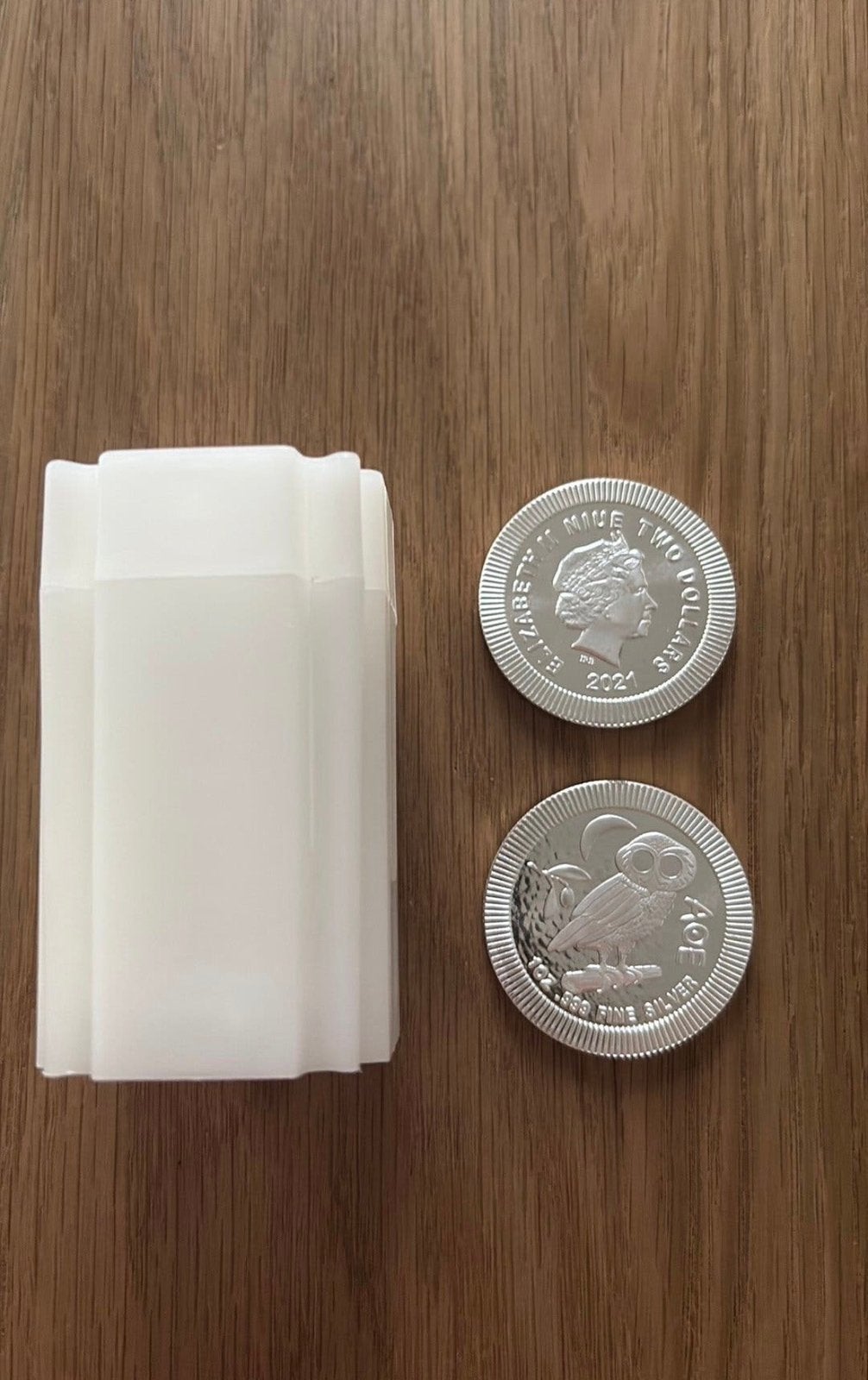 Weekend deal! Tube AOE owl munten 20x 1 ounce zilver 2019, Ophalen of Verzenden, Zilver