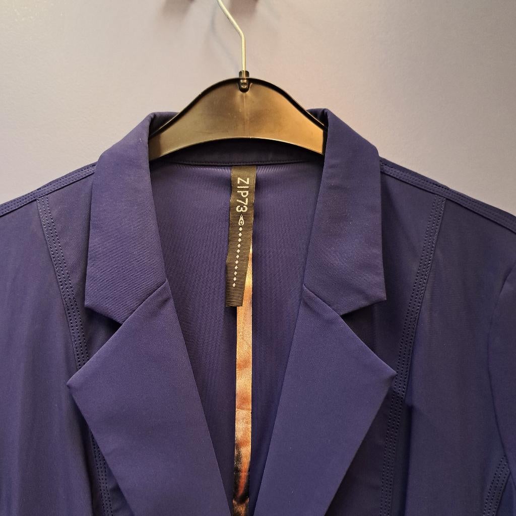 Zip73 travelstof blazer in paars blauwige kleur mt 40 47643, Maat 38/40 (M), Zip73, ., Paars