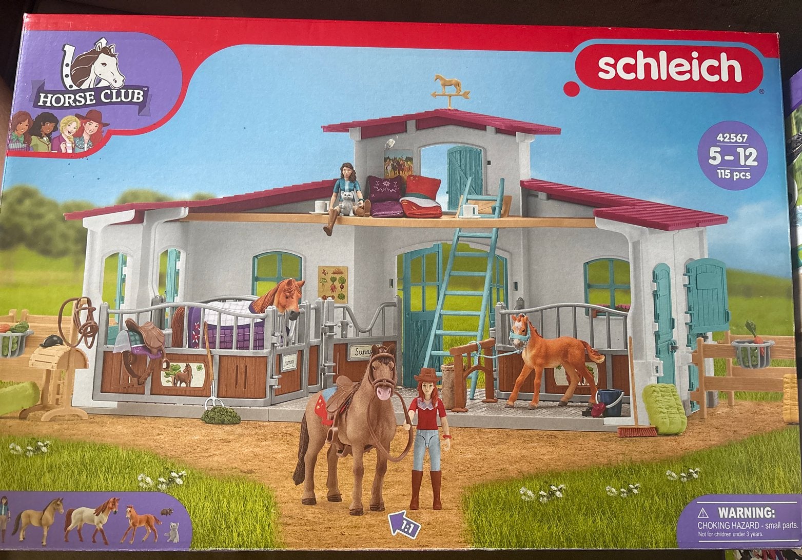 Schleich Horse Club Grote Paardenstal met Paarden, Ophalen, Gebruikt