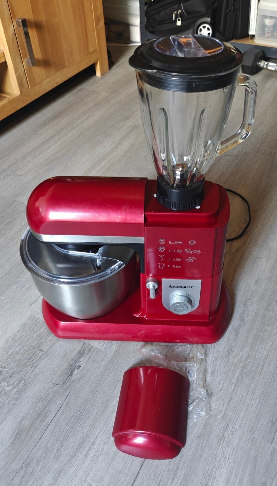 Silvercrest Keukenmachine met Blender - 130 Watt, 2 tot 3 liter, Ophalen, Zo goed als nieuw, 3 snelheden of meer